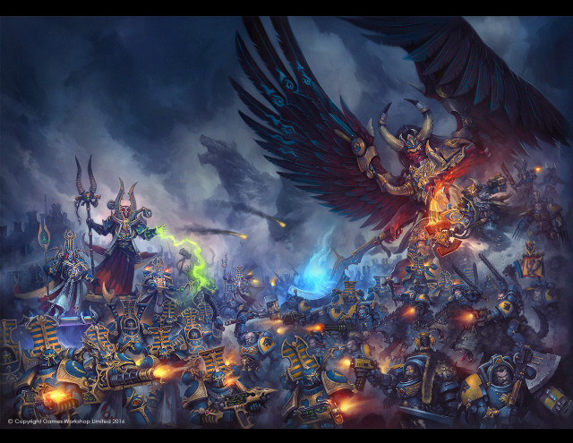 Warhammer huge bird demon back free wallpaper - medium preview image