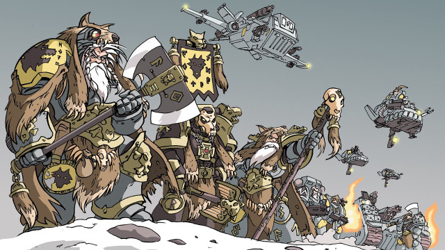 Cartoon people guns armor snowy free wallpaper - medium preview image