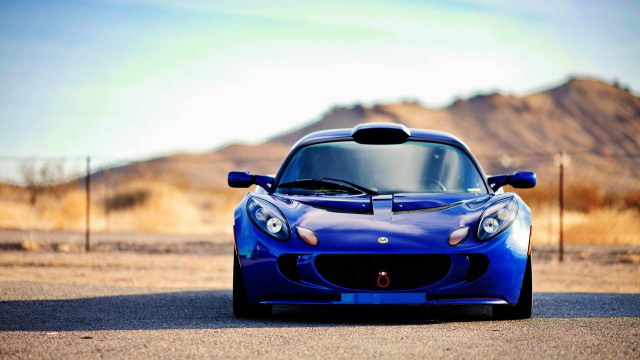 Blue sports car mountains parking #2 free wallpaper - medium preview image
