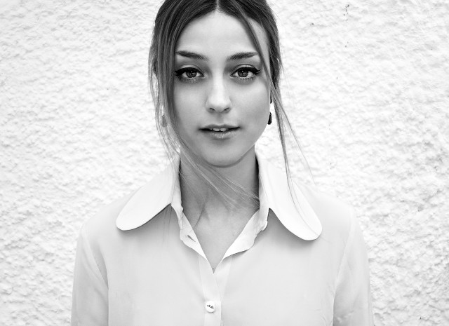 Woman white shirt black tie #5 free wallpaper - medium preview image