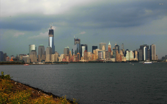 City skyline water cloudy sky #2 free wallpaper - medium preview image