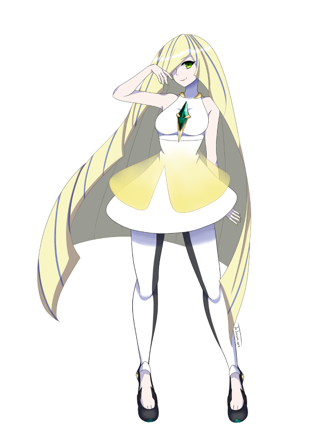 Cartoon girl long white hair free wallpaper - medium preview image
