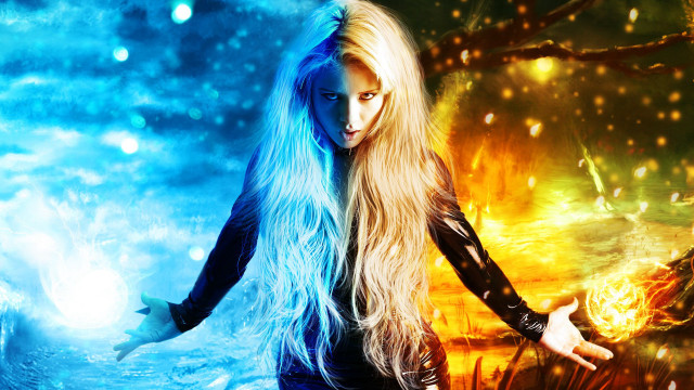 Woman long hair black dress #3 free wallpaper - medium preview image