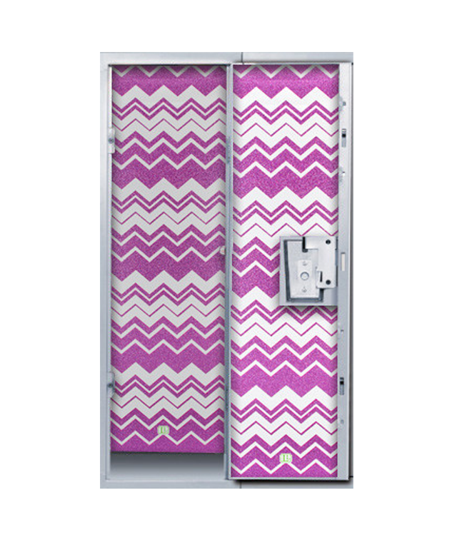 Pink white locker open door free wallpaper - medium preview image