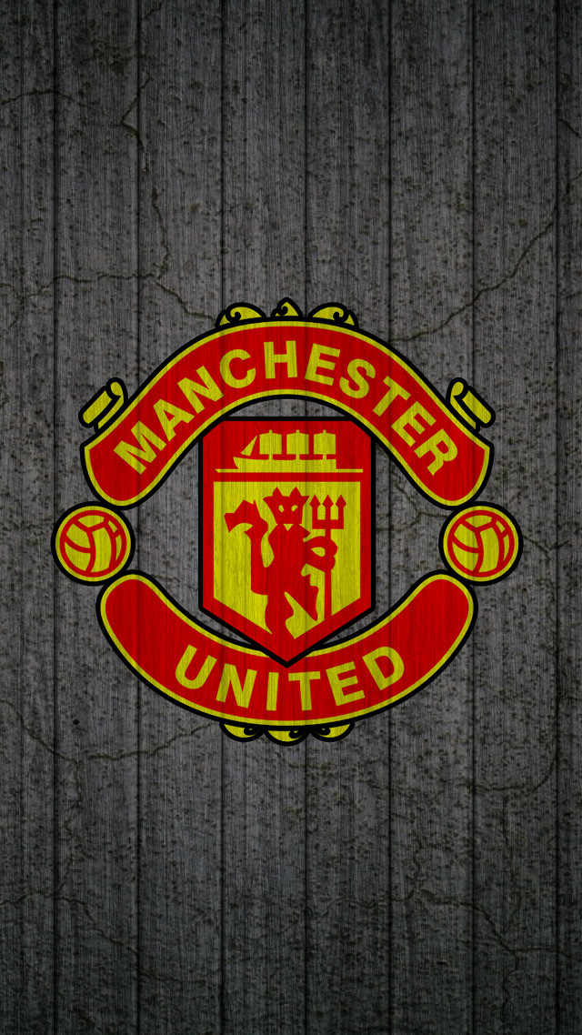 Manchester united logo wooden wall free wallpaper - medium preview image