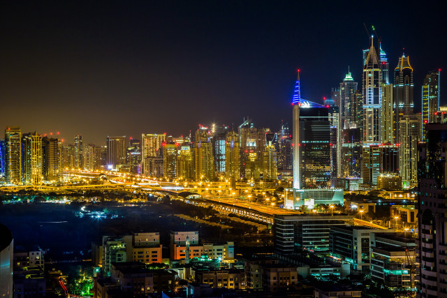 City skyline night river bridge #24 free wallpaper - medium preview image