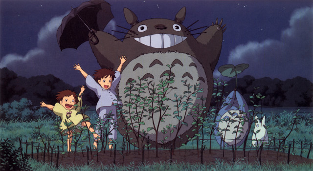 Cartoon man woman totoro cat free wallpaper - medium preview image