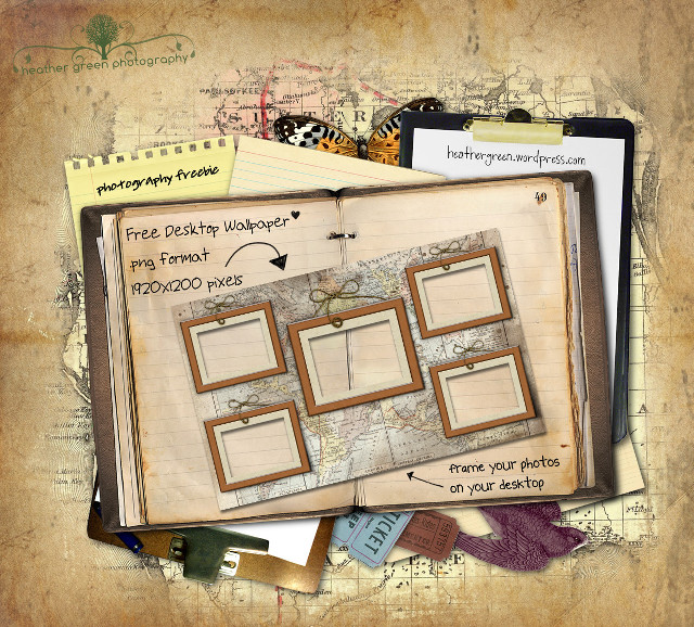 Book map bow items surrounding free wallpaper - medium preview image