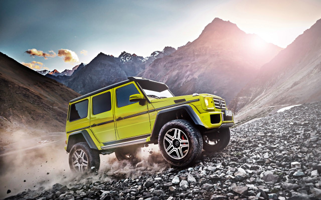 Yellow mercedes hyperrealism digital promotional free wallpaper for desktop - medium preview image