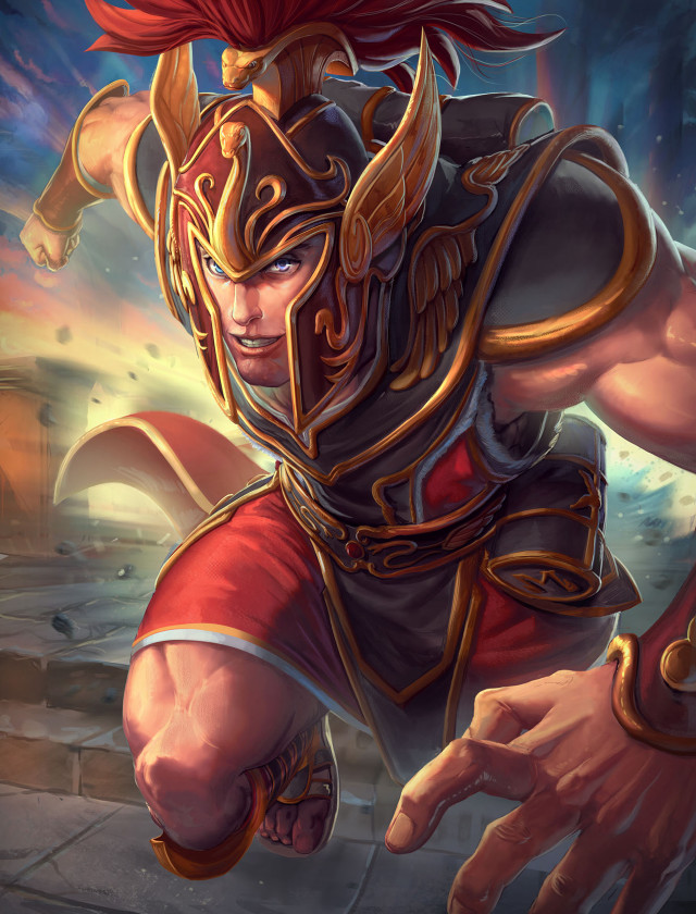 Man helmet armor red mohawk free wallpaper - medium preview image