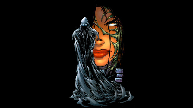Woman black face tree background free wallpaper - medium preview image