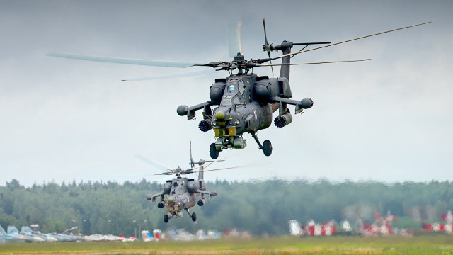 Military helicopters flying field grass free wallpaper - medium preview image