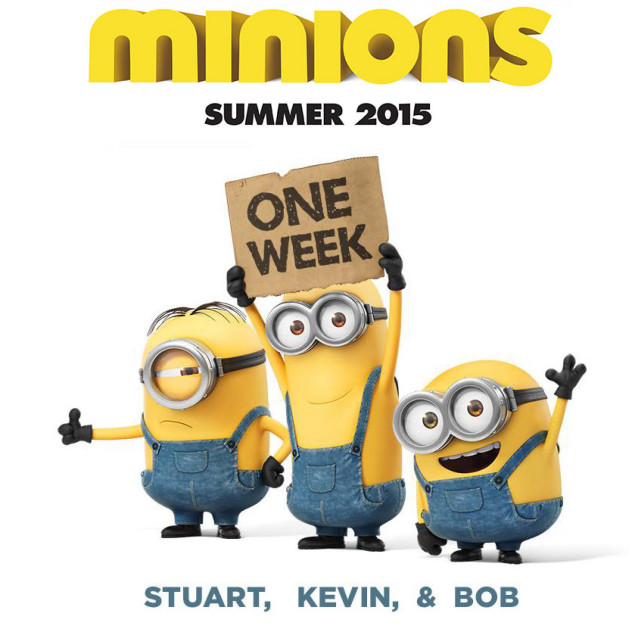Minions poster three holding sign free wallpaper - medium preview image