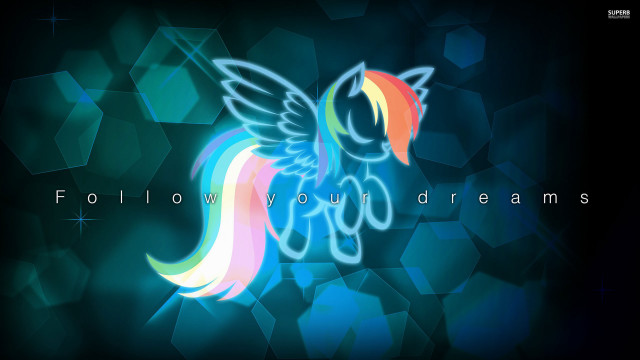 Colorful rainbow pony star background free wallpaper - medium preview image