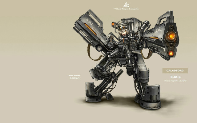 Robot large gun small machine free wallpaper - medium preview image