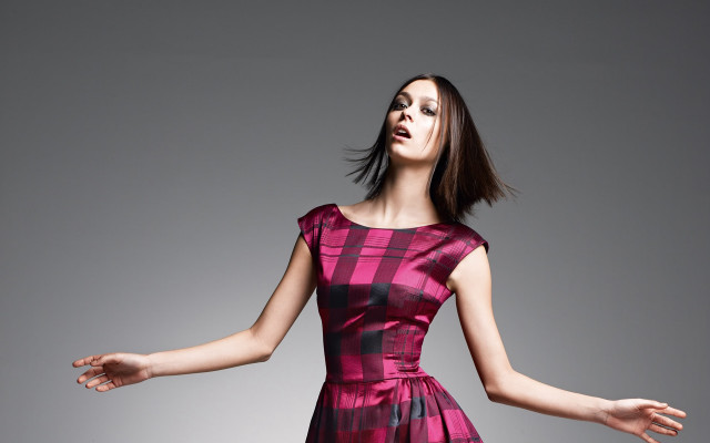 Woman dress arms outstretched hands free wallpaper - medium preview image