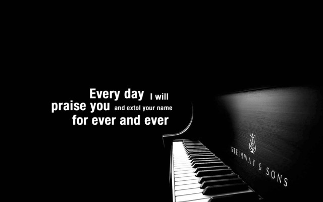 Piano quote dark background white free wallpaper - medium preview image