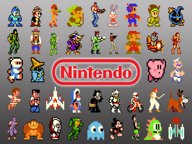 Nintendo characters group fun colorful free wallpaper - medium preview image