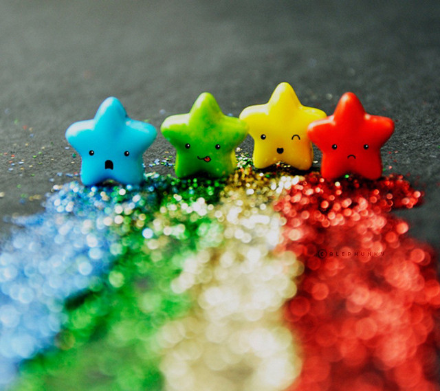 Little stars rainbow floor black free wallpaper - medium preview image