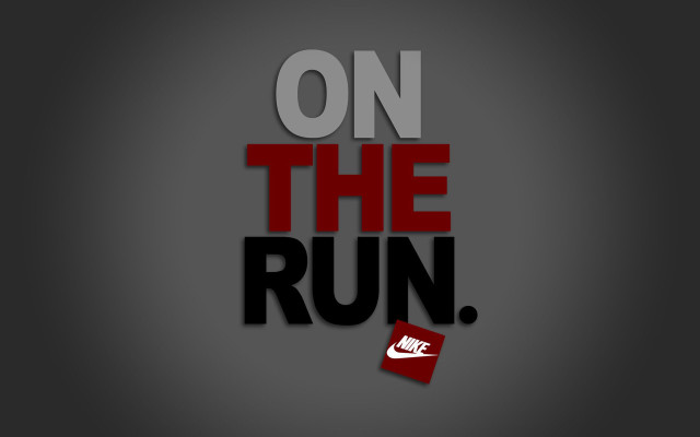 Nike logo on the run #2 free wallpaper - medium preview image