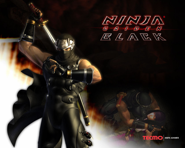 Man black outfit sword demon free wallpaper - medium preview image