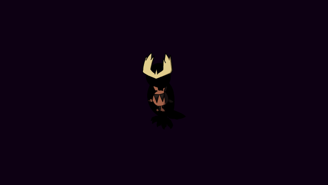 Black white owl horns head free wallpaper - medium preview image