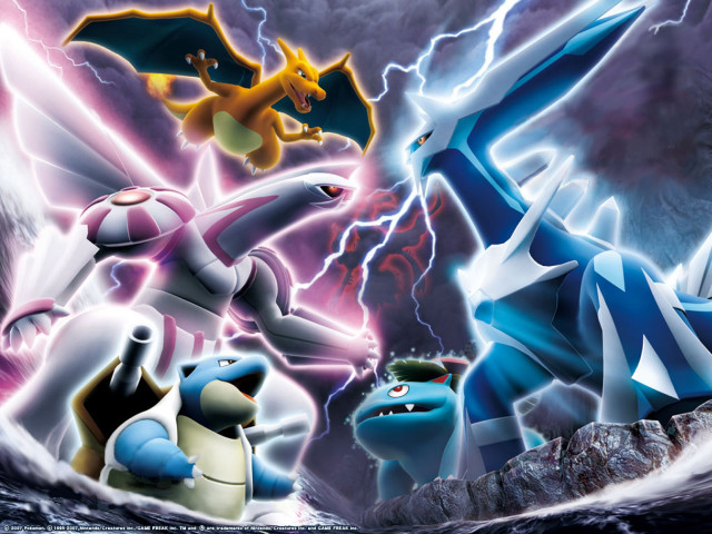 Pokemon group lightning storm back free wallpaper - medium preview image