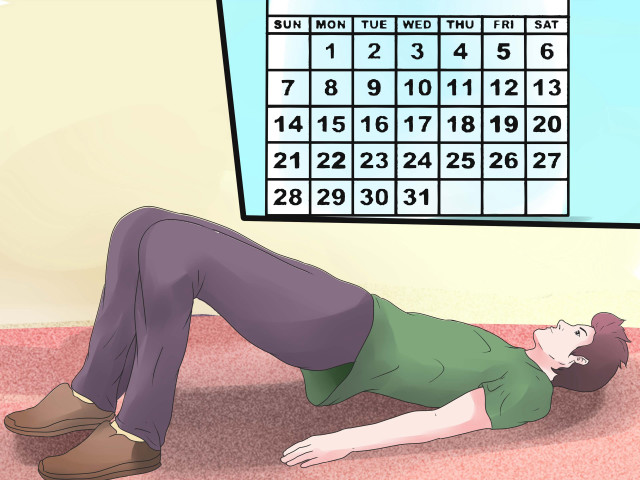 Man laying ground calendar wall free wallpaper - medium preview image