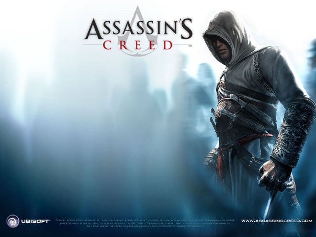 Man hooded outfit sword group #2 free wallpaper - medium preview image
