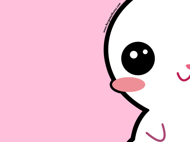 Cartoon bunny pink background black free wallpaper - medium preview image