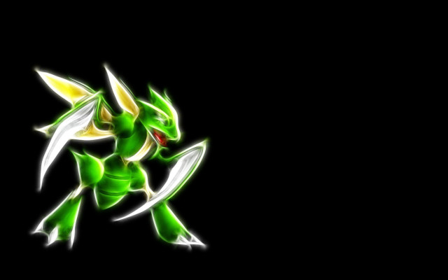 Green yellow pokemon wallpaper black free wallpaper - medium preview image