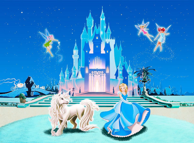 Princess horse castle fairy dust free wallpaper - medium preview image