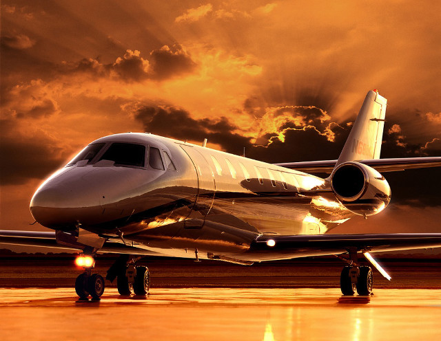 Silver airplane airport runway cloudy free wallpaper - medium preview image