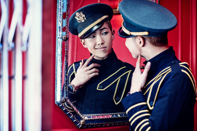 Man uniform mirror reflection looking free wallpaper - medium preview image