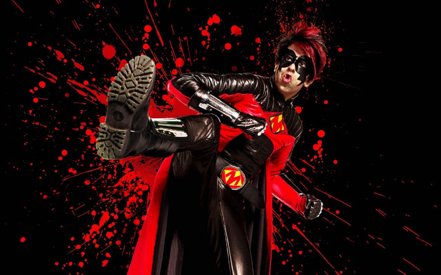 Woman costume mask gun shoe free wallpaper - medium preview image