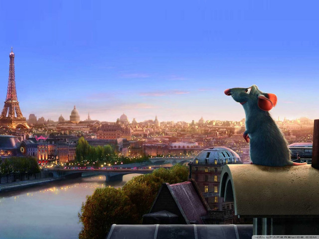 Mouse roof city river bridge free wallpaper - medium preview image