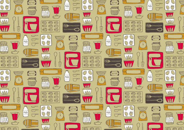 Table pattern coffee toaster annabel free wallpaper - medium preview image