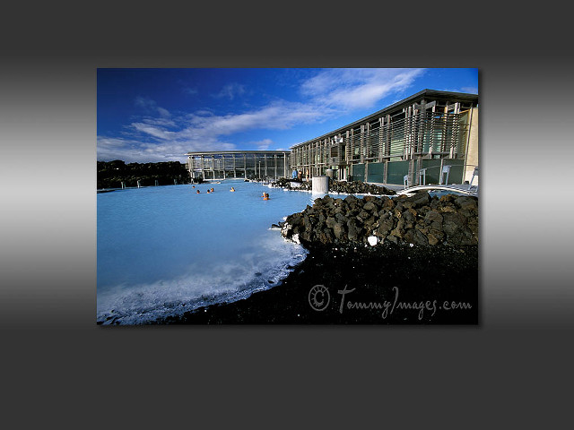 Large building pool sky clouds free wallpaper - medium preview image