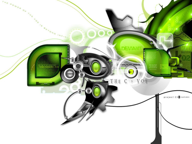Green abstract background circles shapes free wallpaper - medium preview image
