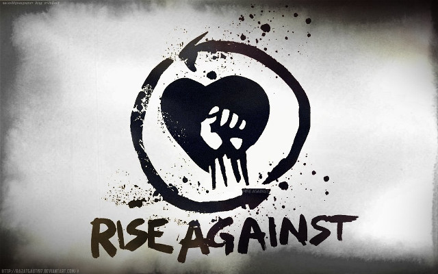 Heart hand knife rise against free wallpaper - medium preview image