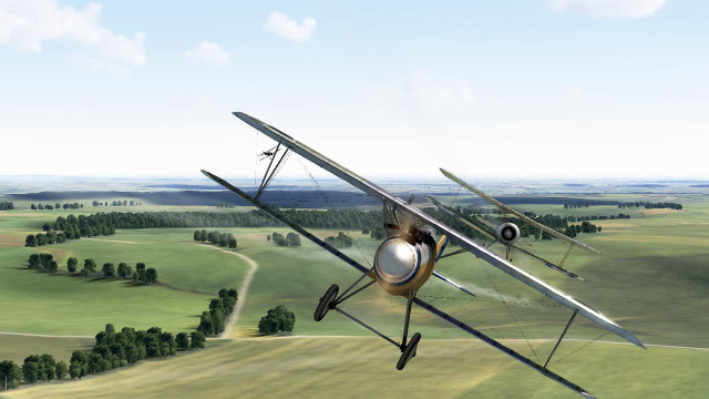Small airplane flying lush green #3 free wallpaper - medium preview image