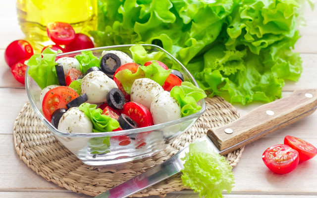 Bowl salad tomatoes fresh healthy free wallpaper - medium preview image