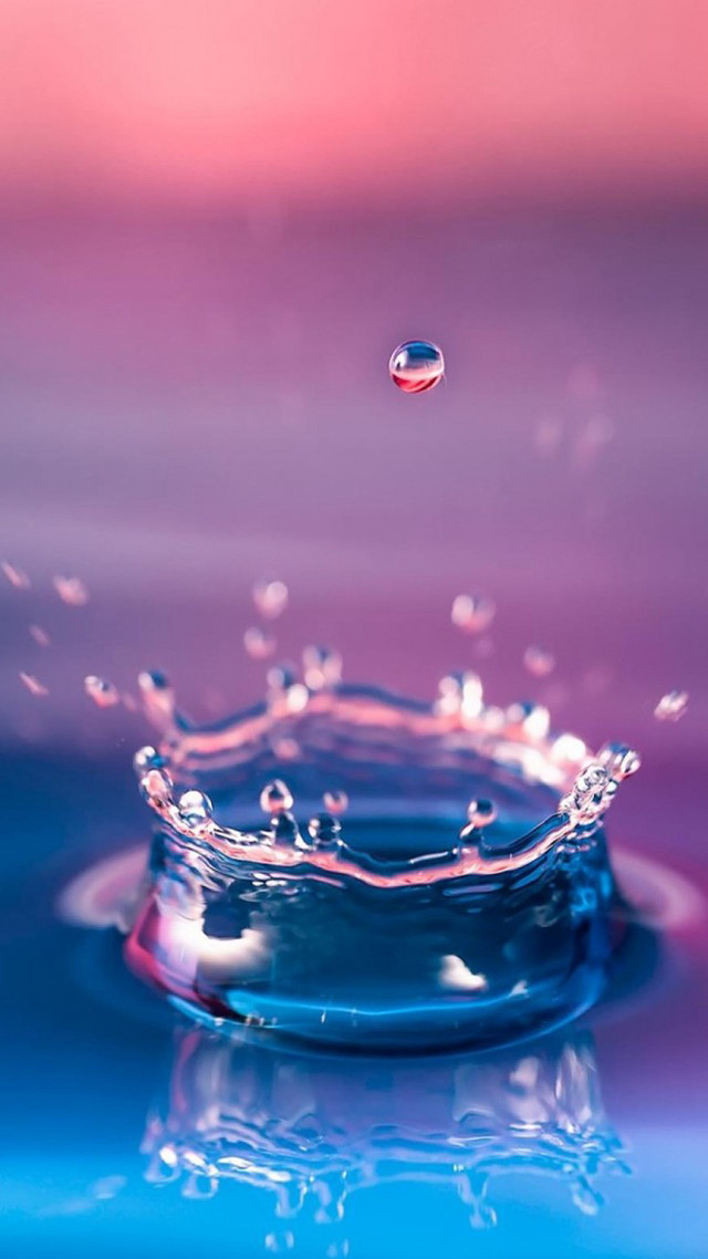 Water droplet blue pink background #3 free wallpaper - medium preview image