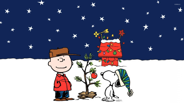 Charlie brown christmas tree dog free wallpaper - medium preview image
