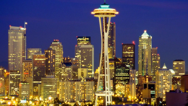 City skyline tall tower night #3 free wallpaper - medium preview image