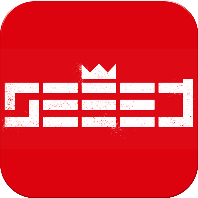 Red square button crown white free wallpaper - medium preview image