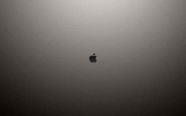 Apple logo black white gray free wallpaper - medium preview image