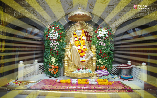 Bapu flower garland statue Christmas free wallpaper - medium preview image