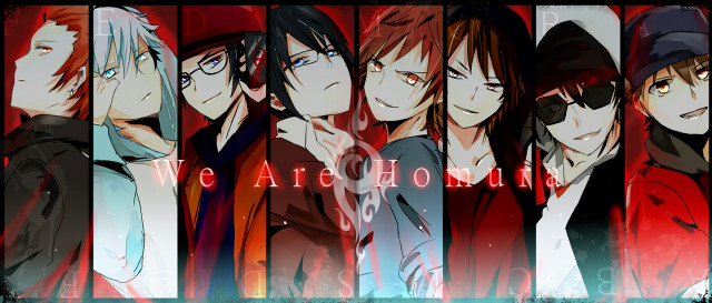 Group people red background we free wallpaper - medium preview image