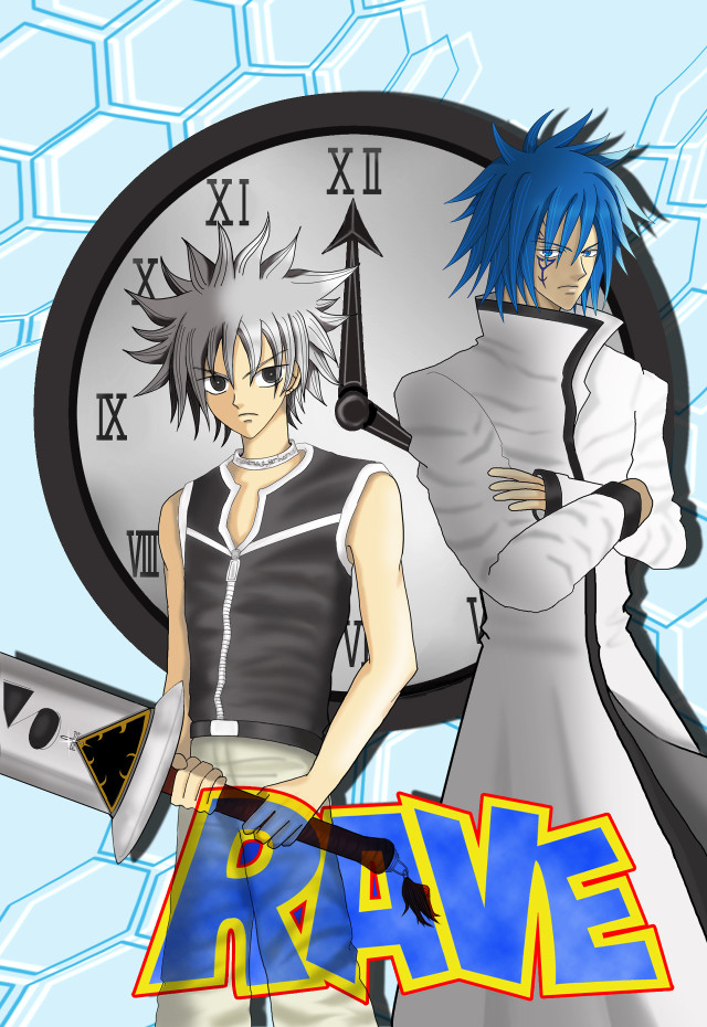 Anime characters clock rave couple free wallpaper - medium preview image